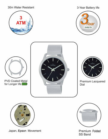 Maxima ATTIVO Men Black Dial Analogue Watch - 62041CMGI